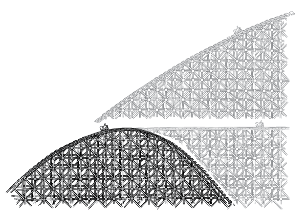 Black and white roller coaster. Science communication example of a "graph that is not a graph".