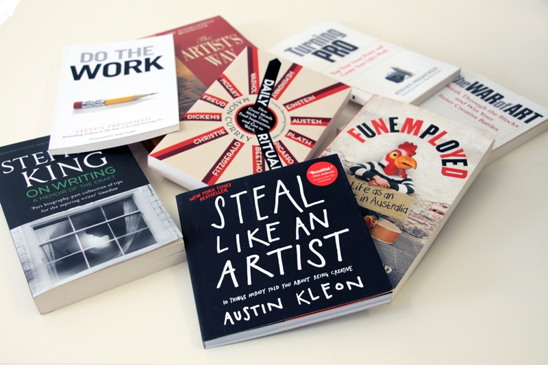 Book covers about how artists can find inspiration