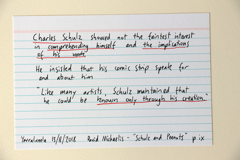 Charles Schulz showed little interest in comprehending himself or the implications of his work.