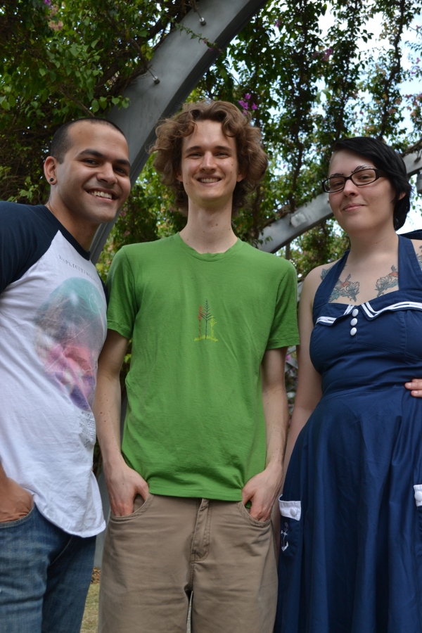 Brisbane cartoonists Zac Smith-Cameron, Stuart-McMillen and Alexis Sugden