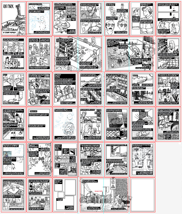 Rat Park comic by Stuart McMillen - overview of all 40 pages as of 3 March 2013 (unfinished)