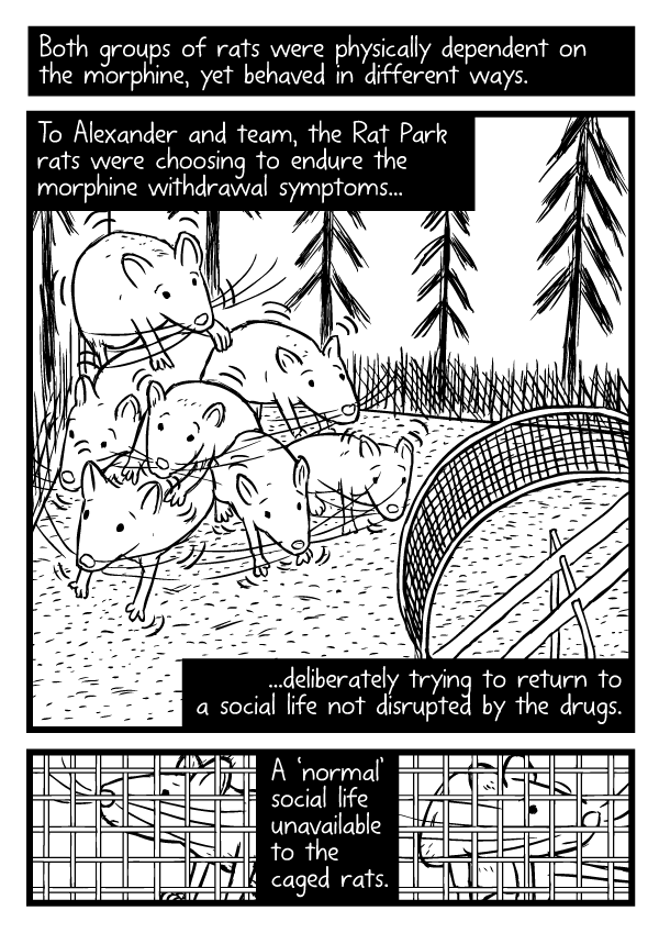 Rat Park comic by Stuart McMillen - page 28 (unfinished - line art only)