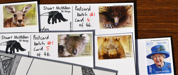 2015 Australian wildlife stamps, and Queen Elizabeth II