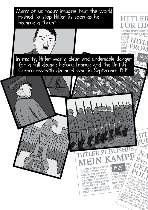 Many of us today imagine that the world rushed to stop Hitler as soon as he became a threat. In reality, Hitler was a clear and undeniable danger for a full decade before France and the British Commonwealth declared war in September 1939.