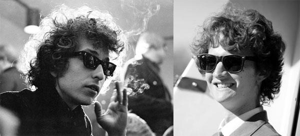 Bob Dylan and Stuart McMillen sunglasses comparison photo