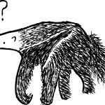 Stuart McMillen anteater cartoon, with question mark.