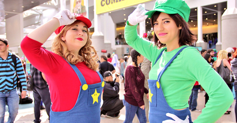 Gender bending Super Mario and Luigi - Maria and Lucia photograph.