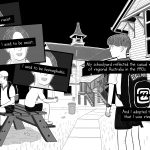 Scene from comic about schoolyard racism on Australian schoolyard from 1990s.