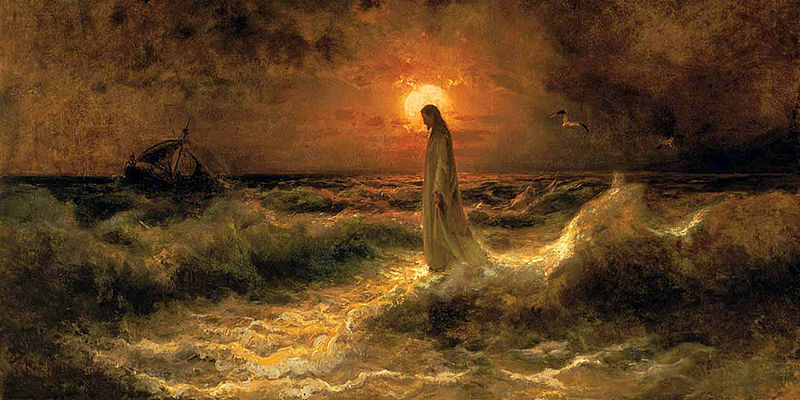 Christ Walking on the water, by Julius Sergius Von Klever
