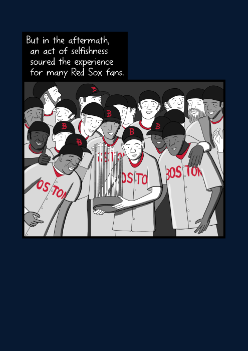 Who Owns the Million Dollar Baseball? - comic about Boston Red Sox