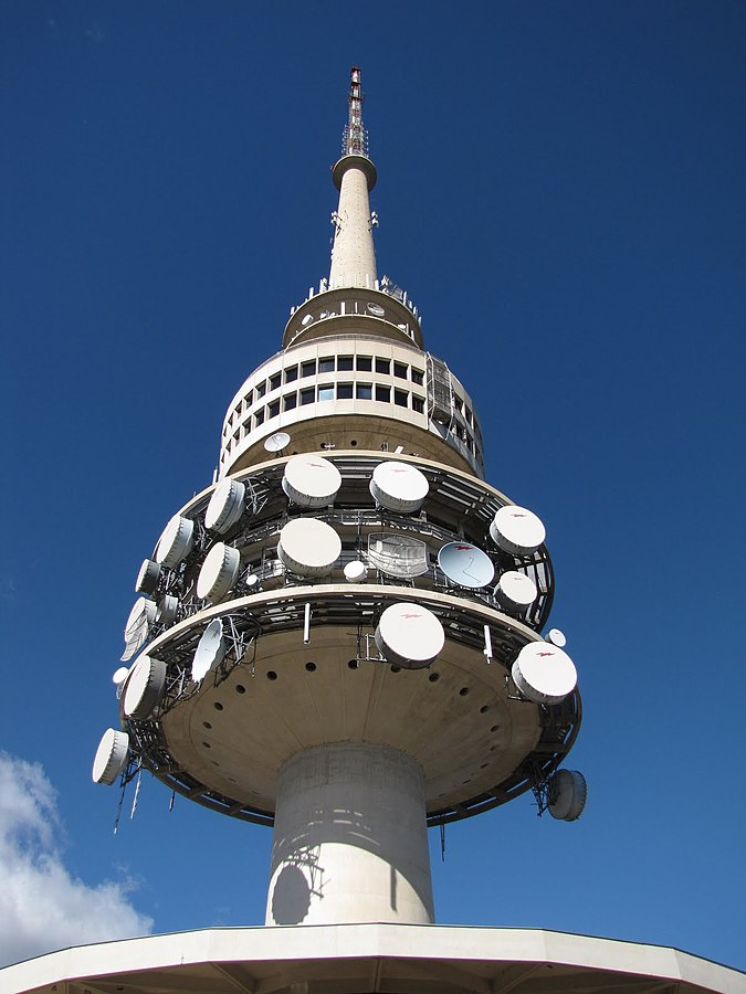 Low angle view of Black Mountain Tower