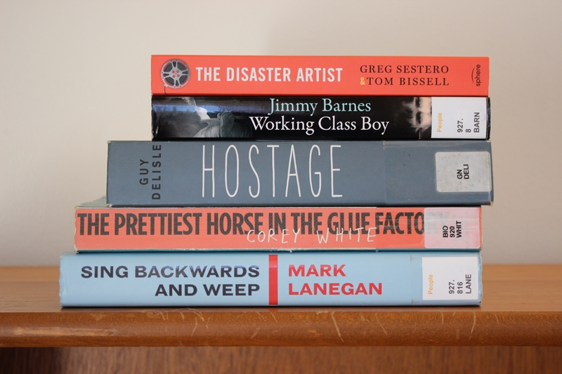 Recommended books - spines of books in a pile