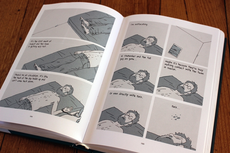 Pages from 'Hostage' by Guy Delisle - p165 - suffocating