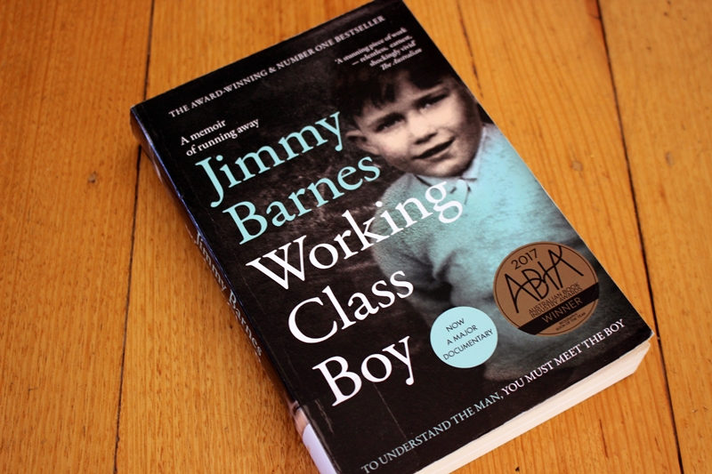 Jimmy Barnes - Working Class Boy - book cover on table