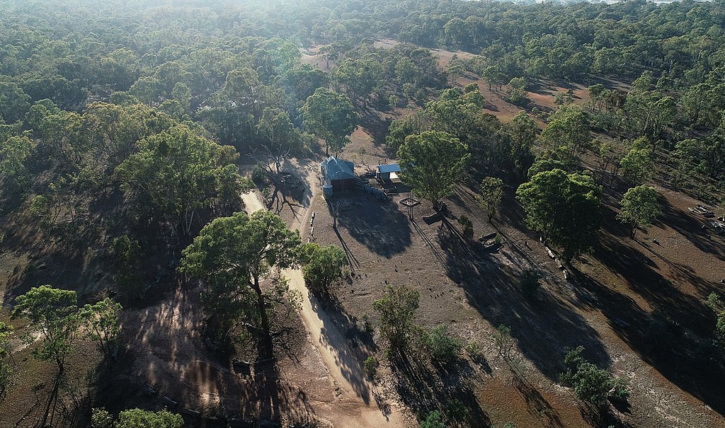 Aerial view Mulligans Flat nature sanctuary Canberra