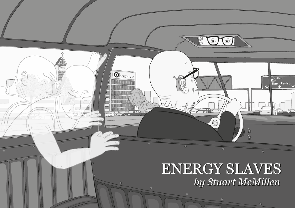 Energy Slaves comic book cover artwork